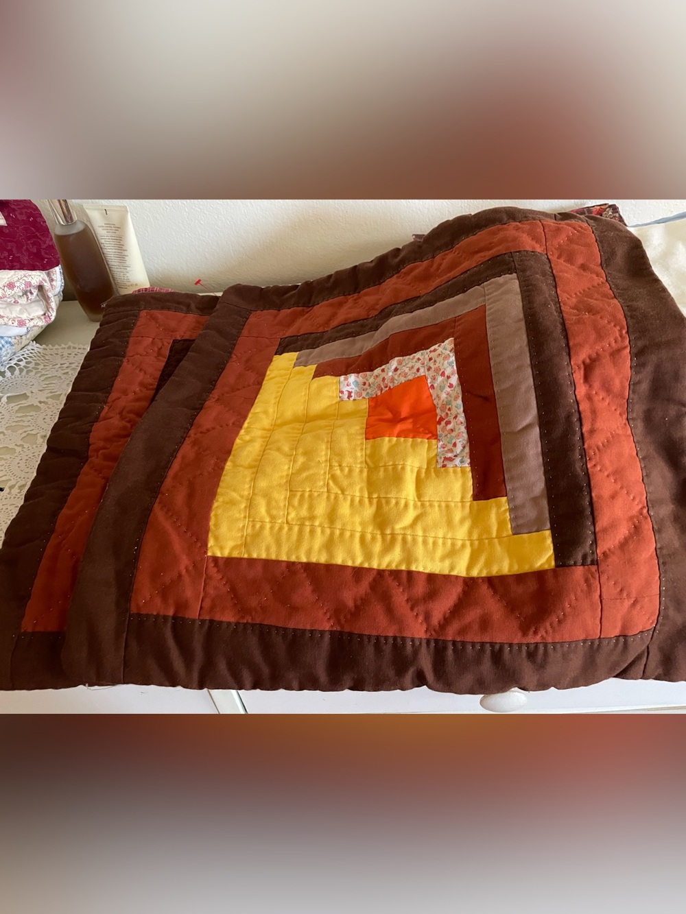 Hand made pillowcase set small 15”